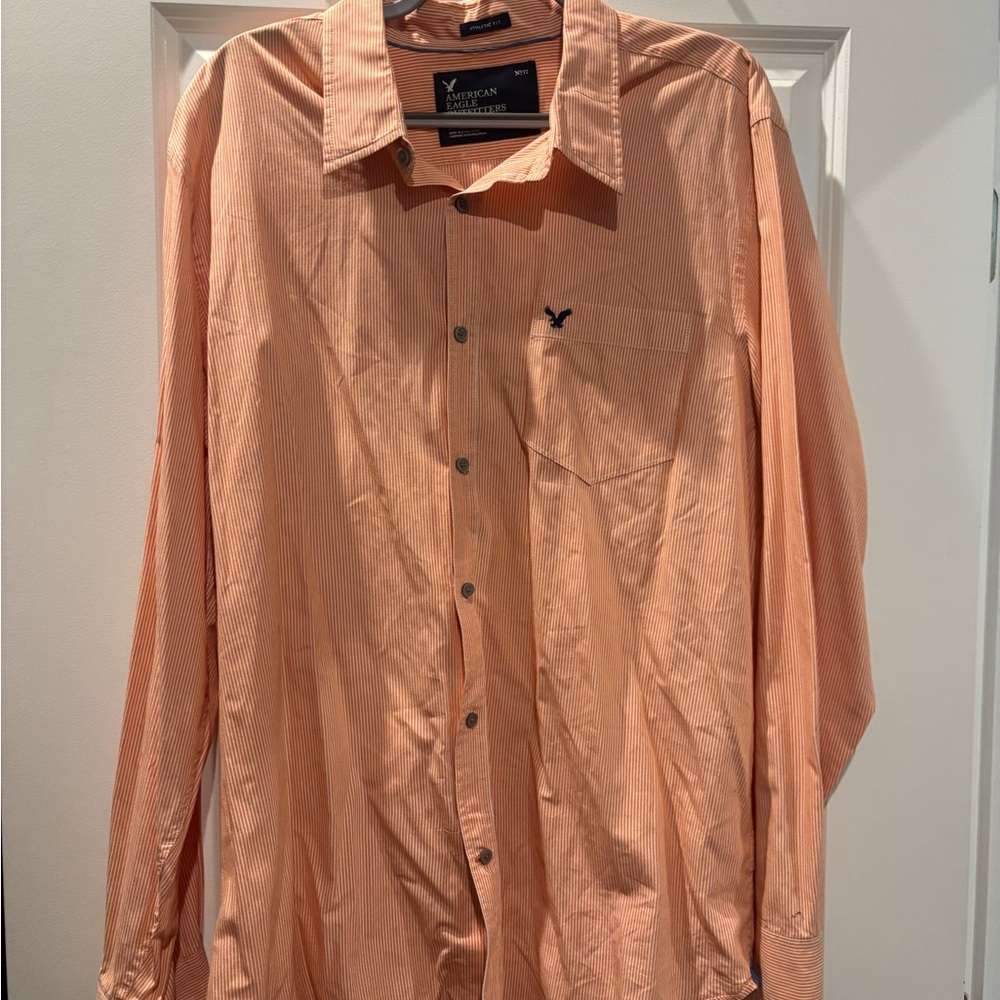 American Eagle Outfitters Athletic Fit Striped Shirt